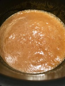 Photo of caramel sauce in the making.