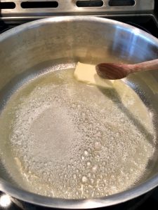 Photo of butter melting.