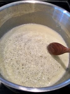 Photo of cooking butter and flour.