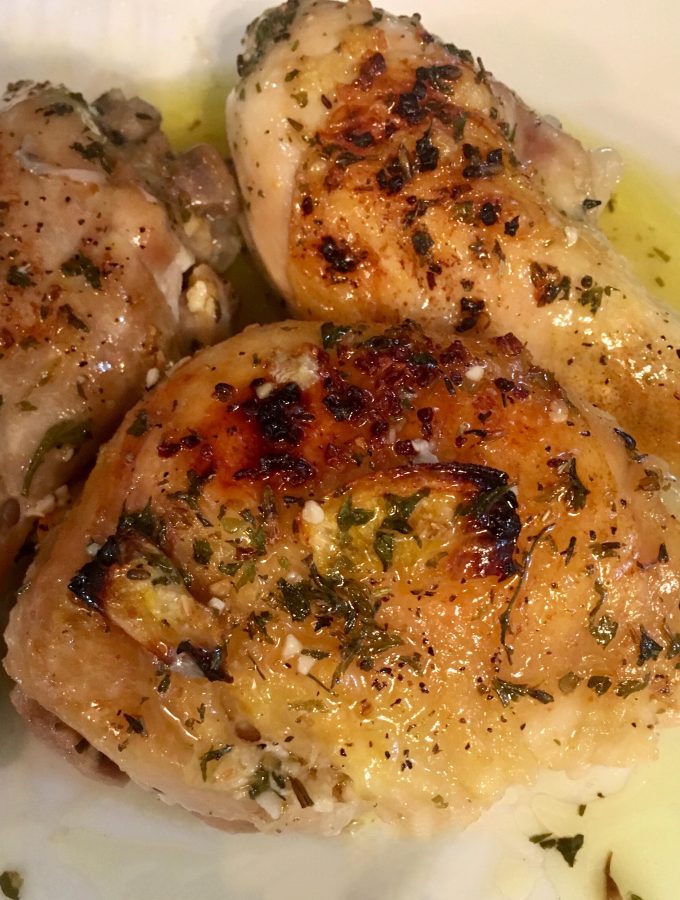 Greek Lemon Garlic Chicken.