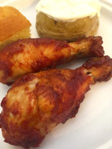 BBQ Chicken Drumsticks with Homemade BBQ Sauce. 