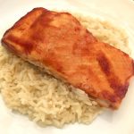BBQ Salmon with Fluffy White Rice.