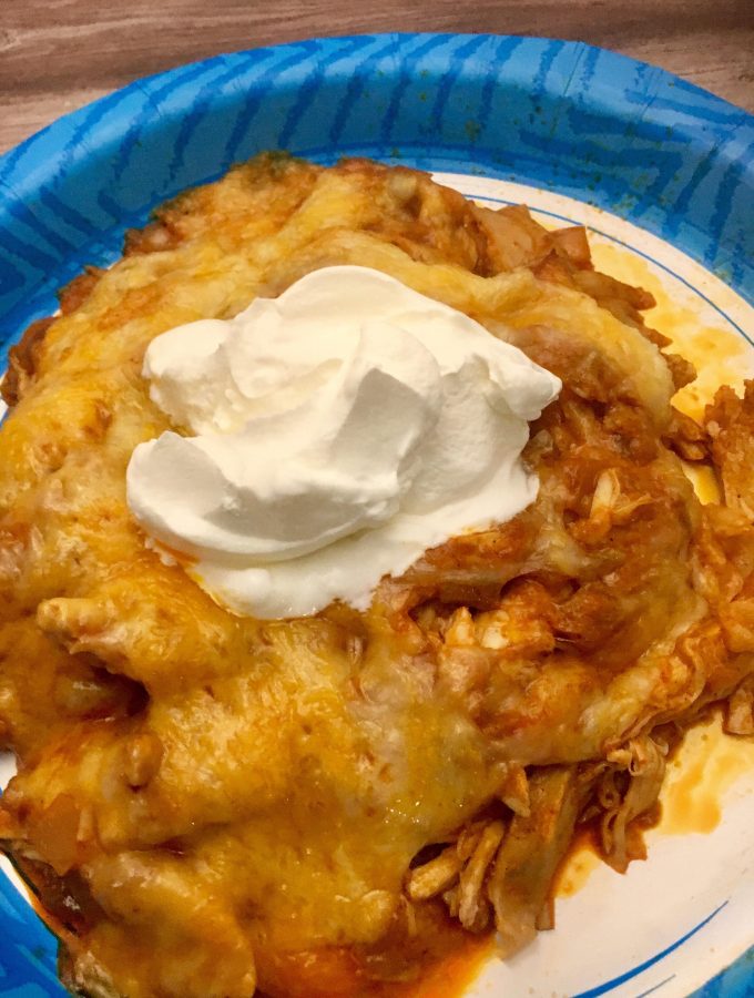 Keto Chicken Enchilada Casserole
