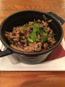 Photo of Dirty Rice at R'evolution Restaurant in New Orleans.