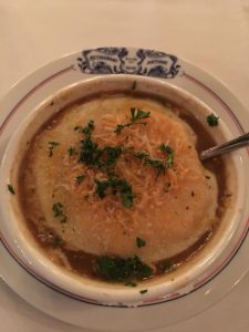 Photo of French Onion Soup at Antoine's Restaurant.