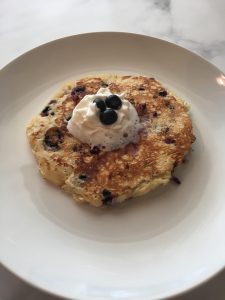 Photo of fresh Blueberry Pancakes.