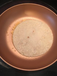 Photo of tortilla in pan.