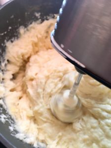 Photo of mixing potatoes.