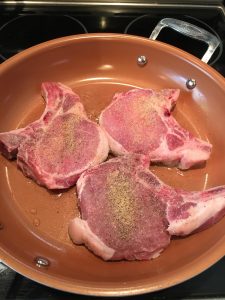 Photo of pork chops pre cooking.