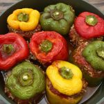 Stuffed Bell Pepper with Ground Beef and Rice