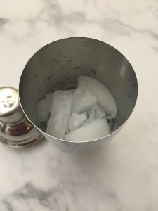 Photo of a Cocktail Shaker with Ice.