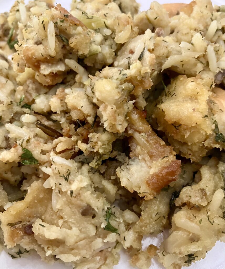 Serving of Thanksgiving Stuffing 