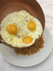 Photo of eggs and rice.