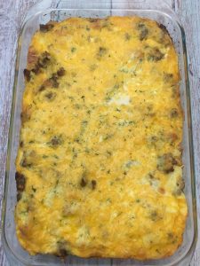 Photo of Sausage and Egg Breakfast Casserole.