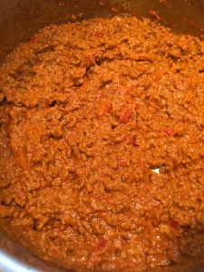 Photo of meat sauce.