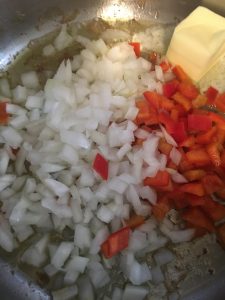 Add Onions and Bell Peppers.