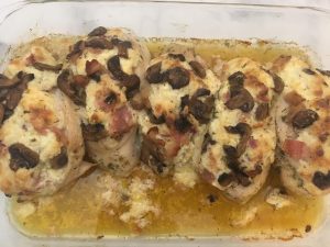 Chicken Stuffed with Mushrooms, Bacon, and Gruyere!