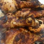 A Stack of Easy Dry Rub BBQ Chicken Drumsticks.