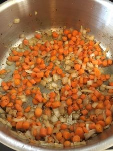 Caramelized onions and carrots. 