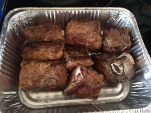 Seared Short Ribs waiting to be finished in the oven. 