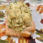 Crab and Shrimp Stuffed Salmon.