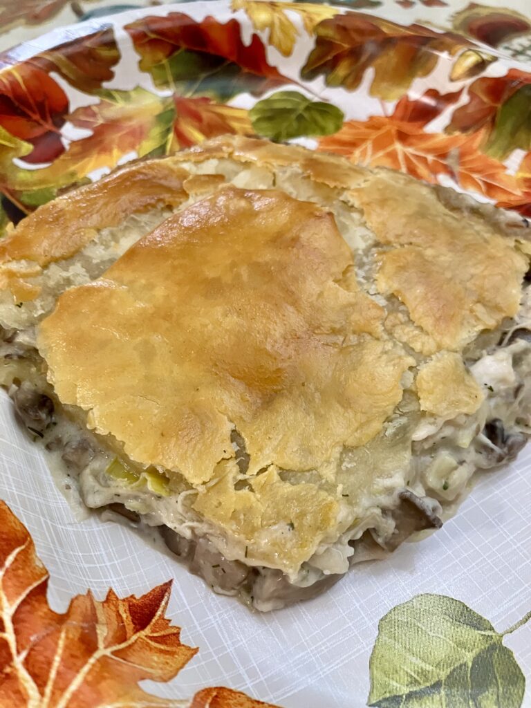 Chicken and Mushroom Pie with Puff Pastry