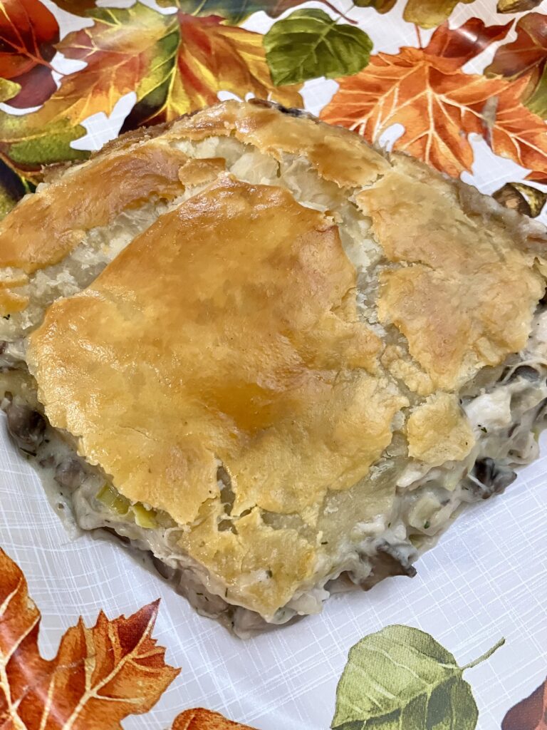 Chicken and Mushroom Pie with Puff Pastry