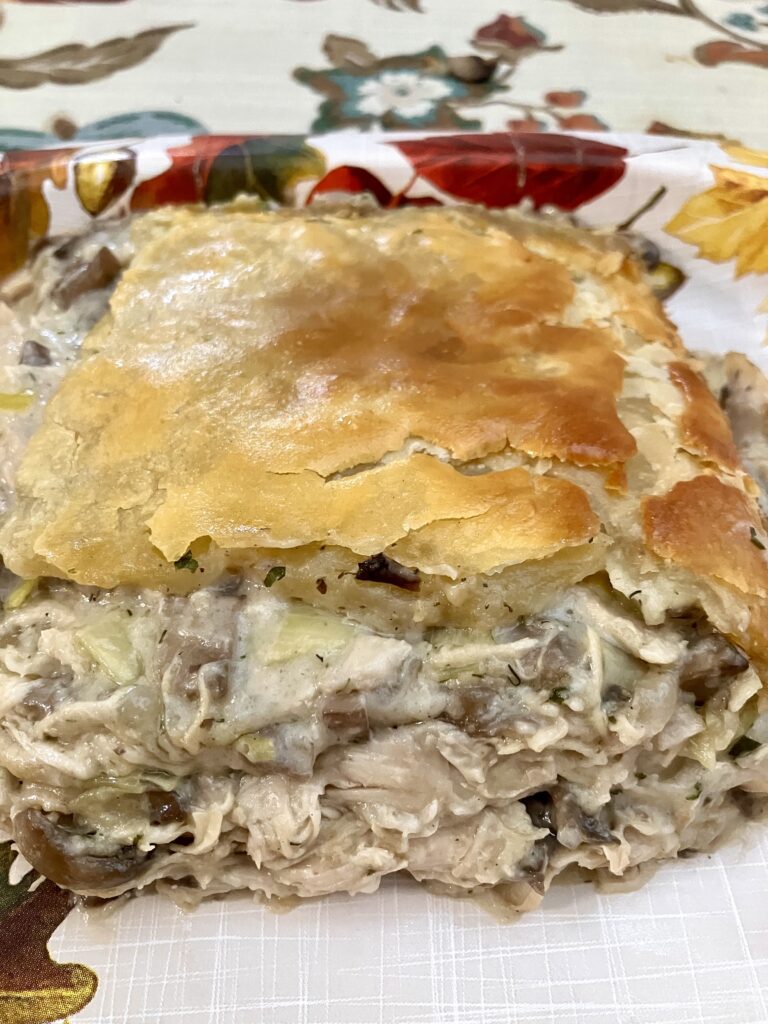 Chicken and Mushroom Pie with Puff Pastry