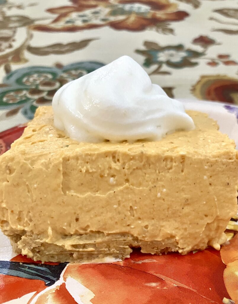 No Bake Pumpkin Cheesecake Squares