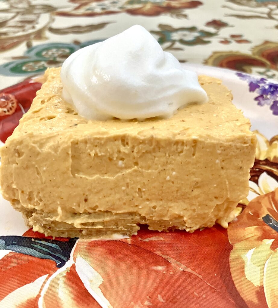 No Bake Pumpkin Cheesecake Squares