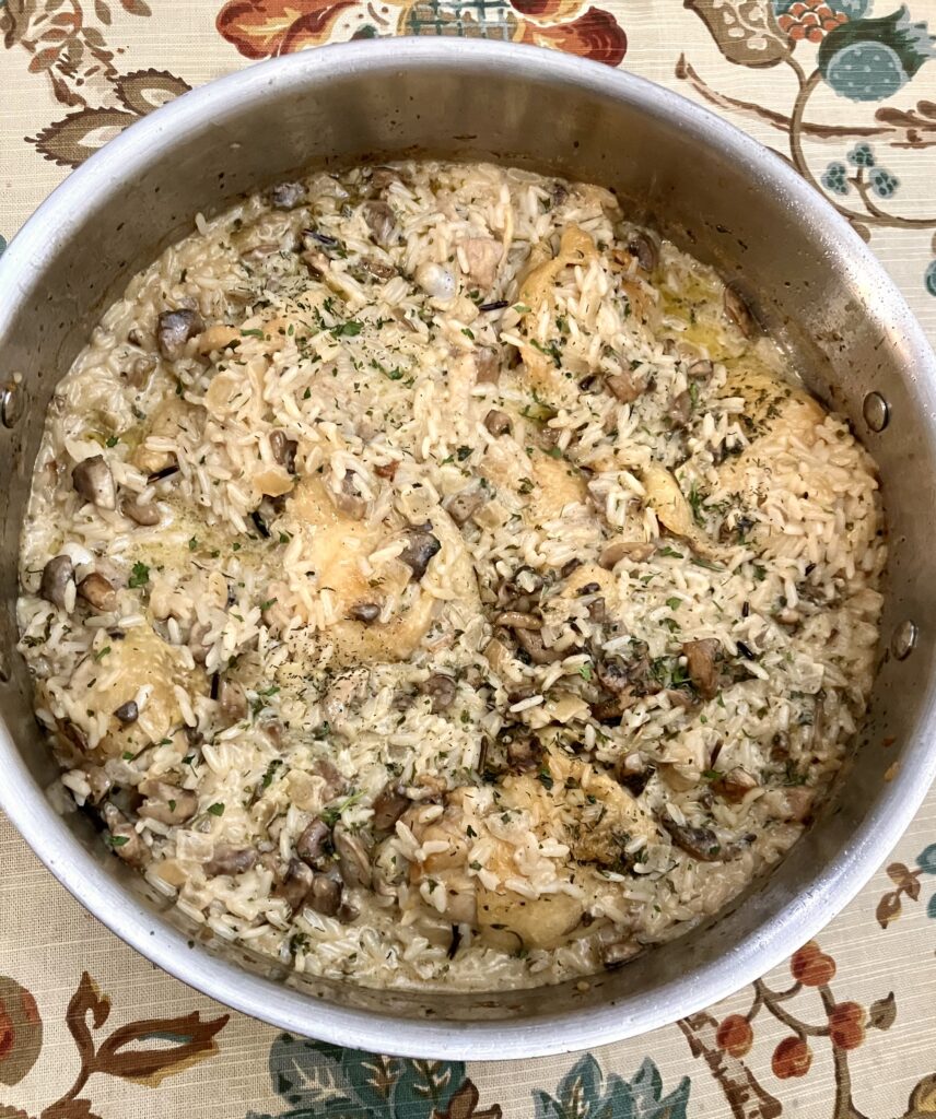 Creamy Mushroom Chicken and Rice