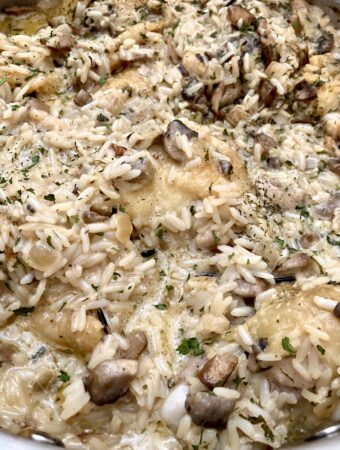 Creamy Mushroom Chicken and Rice