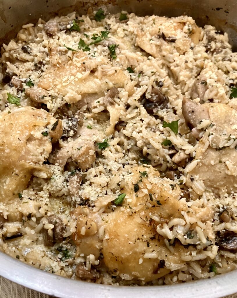 Creamy Mushroom Chicken and Rice