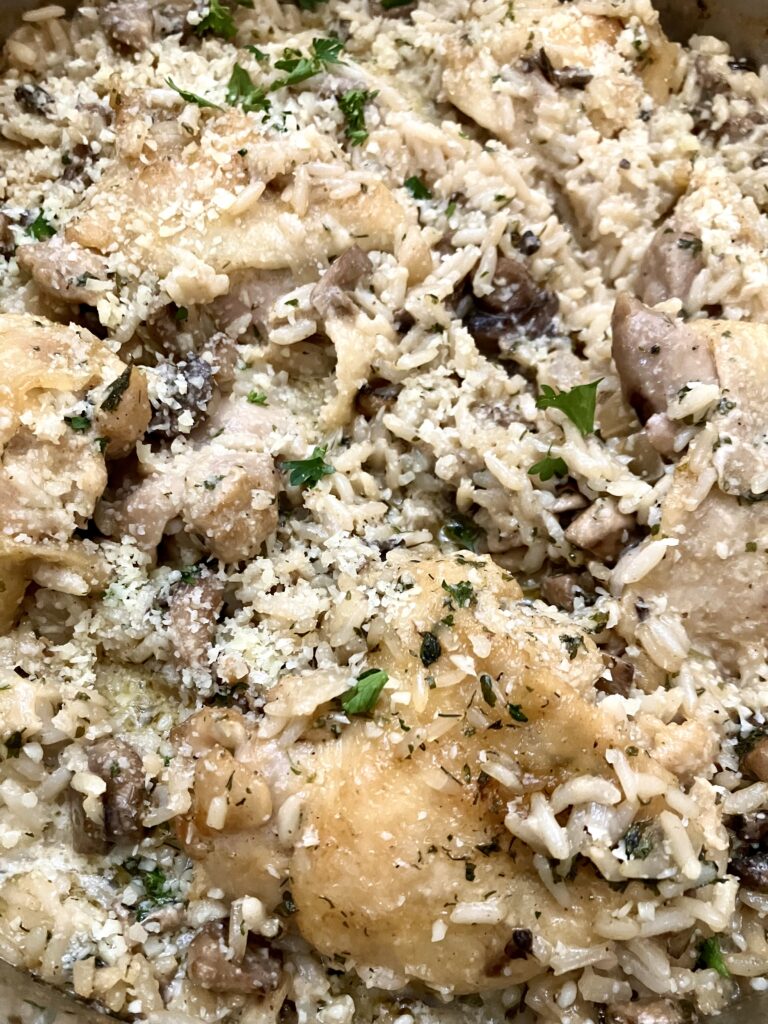 Creamy Mushroom Chicken and Rice