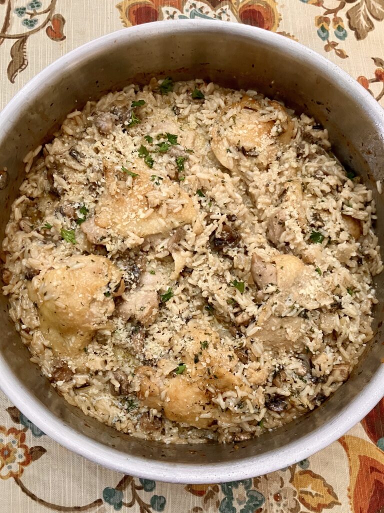 Creamy Mushroom Chicken and Rice