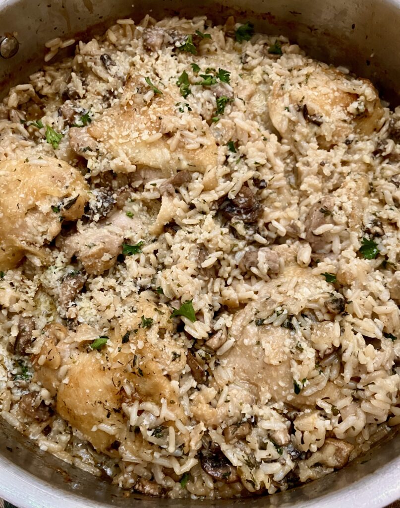 Creamy Mushroom Chicken and Rice