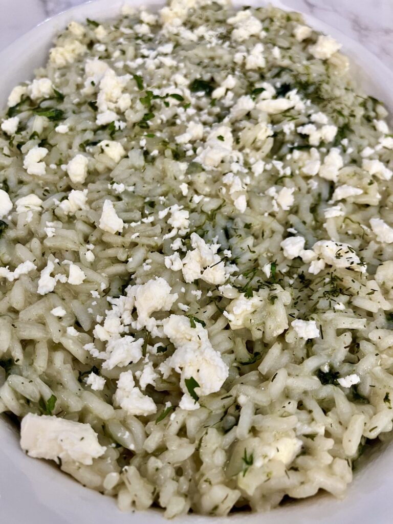 Spanakorizo (Greek Spinach Rice)