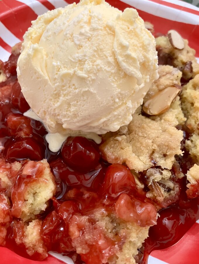 Cherry Cobbler With Cake Mix (aka Cherry Dump Cake)