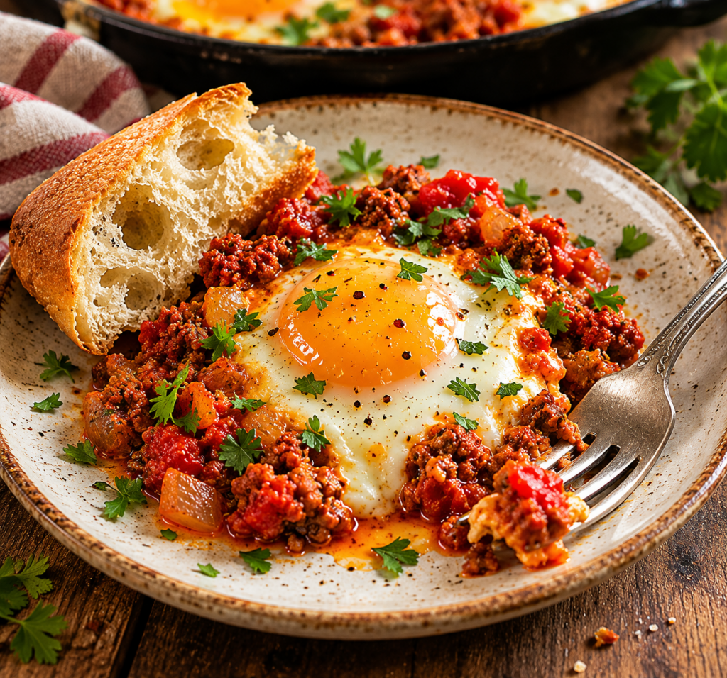 Serving of Baked Chorizo Eggs
