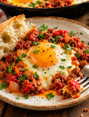 Serving of Baked Chorizo Eggs